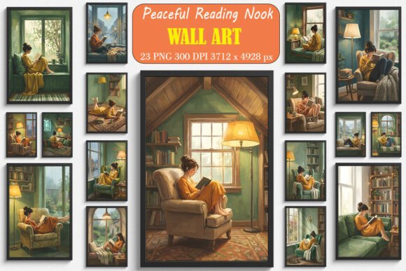 Download Peaceful Reading Nook Wall Arts - Reading nook Collection