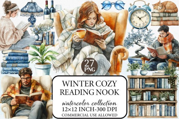 Download Winter Cozy Reading Nook Clipart - Reading nook Collection