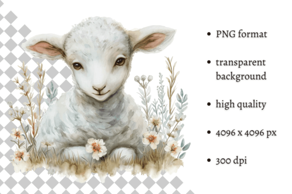 Download Cute Watercolor Easter Sheep Clipart - Premium Resources