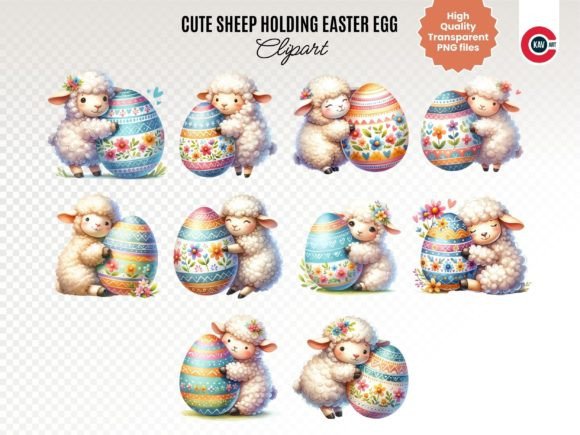 Download Easter Sheep Clipart Holding Egg - Easter sheep clipart Collection