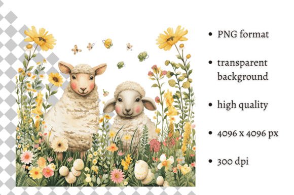 Download Cute Watercolor Easter Sheep Clipart - Easter sheep clipart Collection
