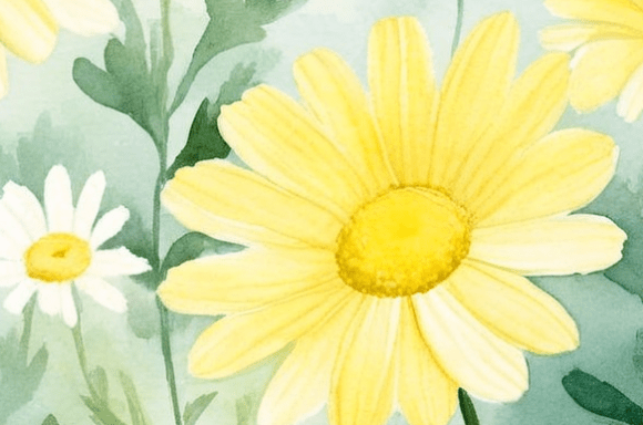 Download Soft Yellow Daisy Watercolor Floral Coll - Yellow daisy watercolor Collection