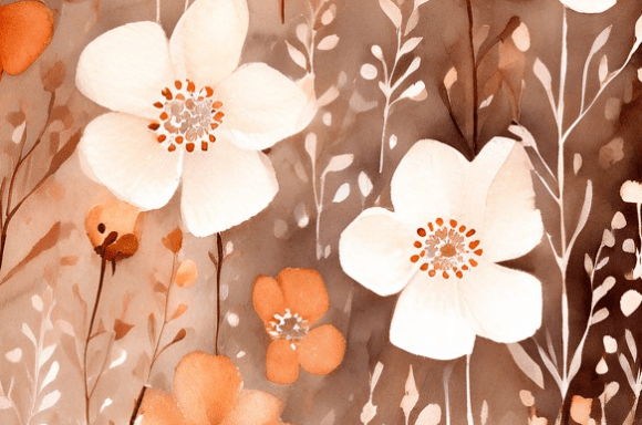 Download Warm Earthy Boho Floral Watercolor Colle - Boho floral watercolor Collection