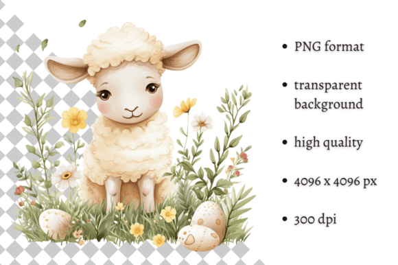Download Cute Watercolor Easter Sheep Clipart - Easter sheep clipart Collection