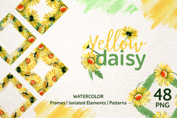 Download Yellow Daisy Watercolor - Yellow daisy watercolor Collection