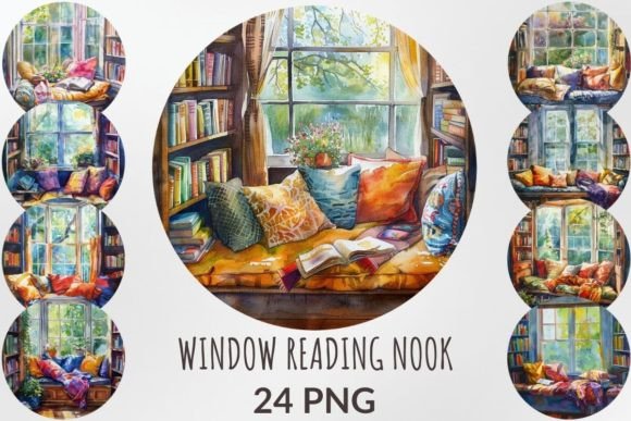Download Window Reading Nook Sublimation Bundle - Reading nook Collection
