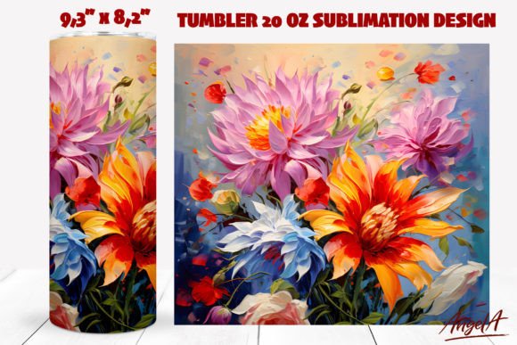 Download Bouquet of Aster Flower Tumbler Wrap - Premium Resources
