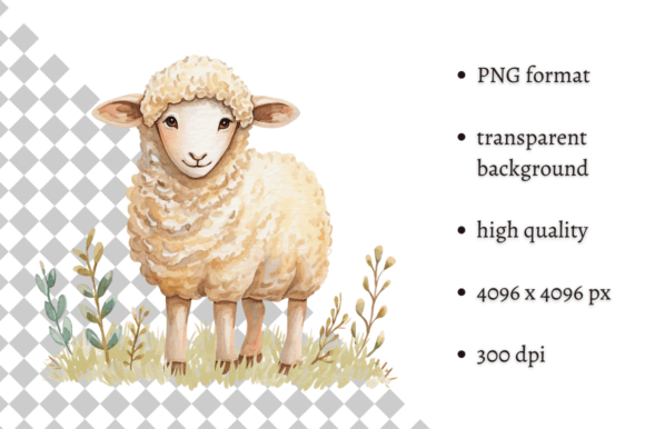 Download Cute Watercolor Easter Sheep Clipart - Easter sheep clipart Collection